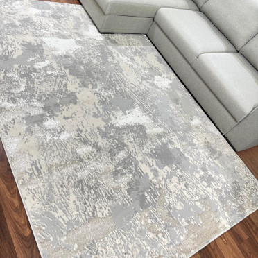 Ковер комнатный на пол серый абстракция AC22