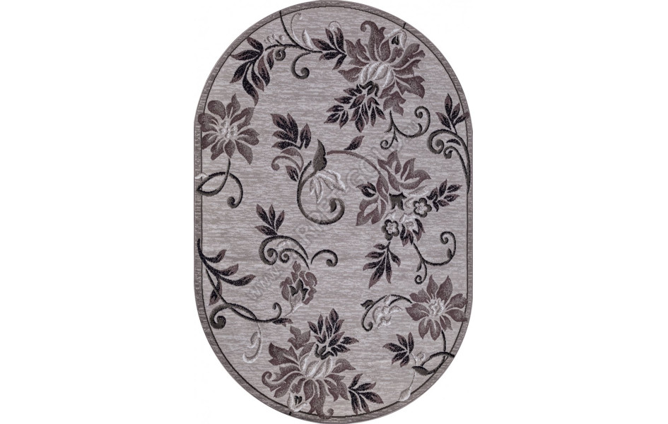 Ковер d353 - GRAY - Овал - коллекция SILVER
