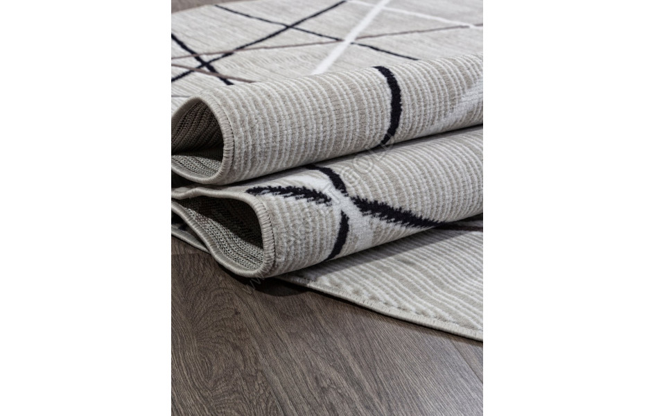 Ковер F395 - GRAY - Овал - коллекция SILVER